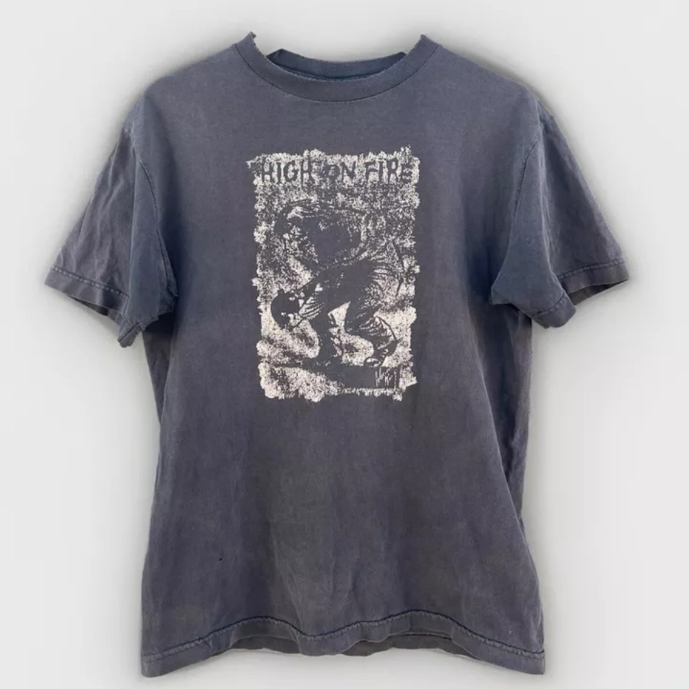 Vintage Cinder Block High On Fire Tshirt Matt Pike Oakland CA Stoner Metal sz M